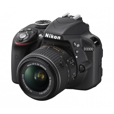 Nikon D3300 24.2 MP CMOS Digital SLR with Auto Focus-S DX NIKKOR 18-55mm f/3.5-5.6G VR II Zoom Lens (Black)